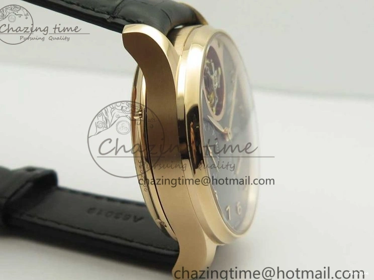 MIROTIME 0116 Portuguese Tourbillon IW5046 RG ZF Best Edition Gray Dial on Black Leather Strap SmoothTexture 7142